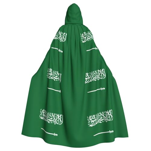 YHBLYKXP Umhang mit Kapuze für Erwachsene, Motiv: Flagge von Saudi-Arabien, für Partys, Karneval, Cosplay, Kostüme, Bühnenaufführungen, Events von YHBLYKXP