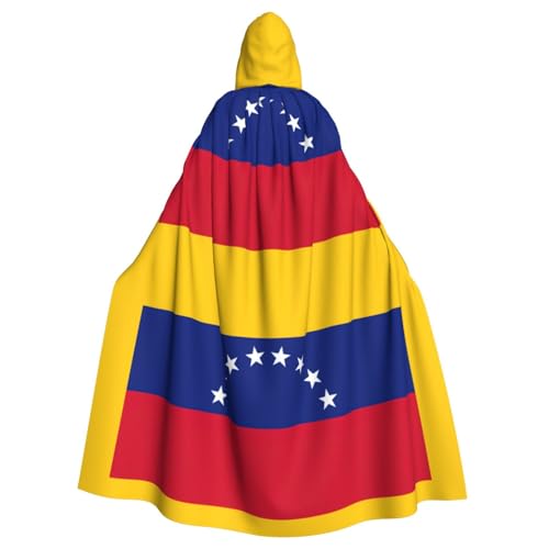 YHBLYKXP Umhang mit der Flagge von Venezuela, für Erwachsene, mit Kapuze, Umhang für Partys, Karneval, Cosplay, Kostüme, Bühnenaufführungen, Events von YHBLYKXP