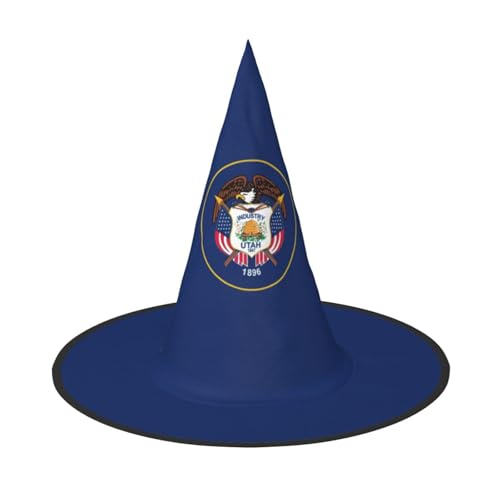 YHBLYKXP Utah-Flagge, verstellbarer Halloween-Hexenhut mit faltbarer Krempe, für Kostümparty, Karneval, Maskenball YHBLYKXP Utah-Flagge, verstellbarer Halloween-Hexenhut mit faltbarer Krempe, für Kostümparty, Karneval, Maskenball von YHBLYKXP