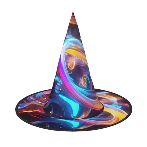YHBLYKXP Verstellbarer Halloween-Hexenhut mit faltbarer Krempe, für Kostümparty, Karneval, Maskenball YHBLYKXP Verstellbarer Halloween-Hexenhut mit faltbarer Krempe, für Kostümparty, Karneval, Maskenball von YHBLYKXP