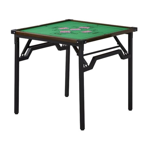 YHJLZNA Faltbarer Mahjong-Tisch,34" tragbarer Mahjong Spieltisch mit grüner Spielfläche,Generisch Mahjong Tisch für Mahjong,Domino,Poker,Kartenspiel(Size:30.7 * 30.7 * 29.5in) von YHJLZNA