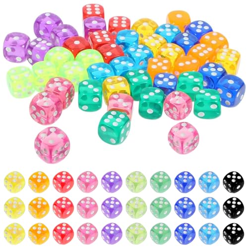 100 Stück Würfel Set 6-Seitig,14mm Spielwürfel,Würfel Bunt Set, Transluzente Farben Runde Würfel Set,Würfelspiele Tischspielefür Tischspiele Bar KTV Party,10 Farbenmit Aufbewahrungsbox 100 Stück Würfel Set 6-Seitig,14mm Spielwürfel,Würfel Bunt Set, Transluzente Farben Runde Würfel Set,Würfelspiele Tischspielefür Tischspiele Bar KTV Party,10 Farbenmit Aufbewahrungsbox von YHNMMNO