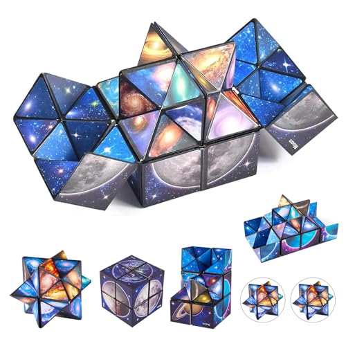 3D-Puzzle-würfel 2 Stück Spielzeug Star Würfel Star Set Transforming Toys Lernspiel Geschenke Stressabbau Spielzeug Zauberwürfel Sternenklarer Himmel Infinity Würfel von YHNMMNO