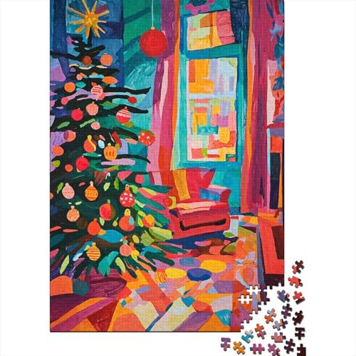 Frohes neues Jahr Puzzle „Weihnachten Cheer“ – Weihnachtspuzzles Weihnachten Für Erwachsene Und Familien 300pcs (40x28cm) von YHOPJKFRA