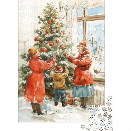 Frohes neues Jahr Puzzlespiel Weihnachten Für Erwachsene Und Kinder 500pcs (52x38cm) von YHOPJKFRA