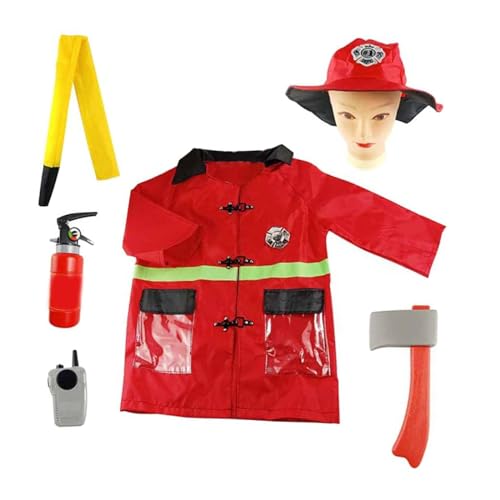 YIAGXIVG Kostüm Outfit Halloween Dress Up Kleidung Arzt Kostüm Set Feuerwehrmann Rollenspiel Spielzeug Jungen Mädchen von YIAGXIVG