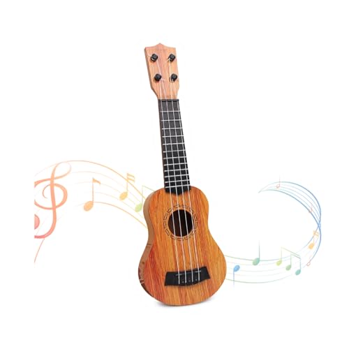 Ukulele Mini Gitarre Kinder Spielzeug: Kindergitarre ab 2 3 4 5 6 7 8 Jahren - Gitarre für Kinder mit 4 Verstellbaren Seiten für Kleinkinder Anfänger Jungen Mädchen Spielzeug Gitarre (Gray) von YIBEBE