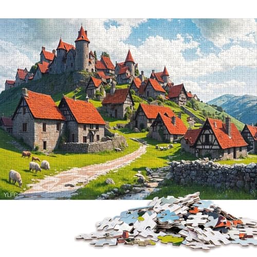 1000-teiliges Puzzlespiel Bunte Kunst Für Erwachsene Christmas Langlebig Lernspiele Herausforderungsstufe: Schwer von YIGEBAG