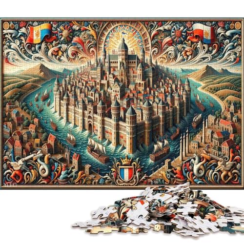 Gotischer Stil 300-teilige Puzzles Für Erwachsene Christmas Intellectual Educational Challenge Level: Schwer von YIGEBAG