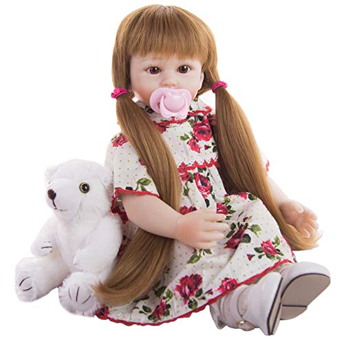 YIHANGG 19 Zoll Reborn Puppe Lebensecht Silikon Kleinkinder Reborn Babys Mädchen DIY Geschenke Zum Kind Geburtstag 49cm von YIHANGG