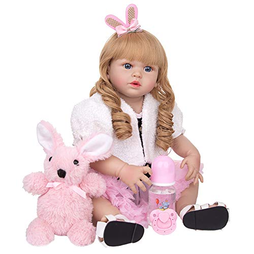 YIHANGG 55CM Ganzkörper Silikon Reborn Baby Doll Mädchen 22 Zoll Mode Prinzessin Reborn Bebe Kleinkind Spielzeug Für Kind Geburtstagsgeschenk von YIHANGG