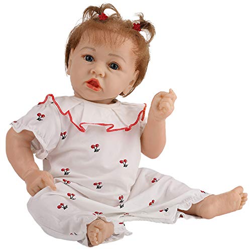 YIHANGG 58 cm Vollsilikon Körper Reborn Baby Puppenspielzeug 23 Zoll Neugeborene Prinzessin Babys Kleinkind Bebe Baden Spielzeug Kind Geburtstagsgeschenk von YIHANGG