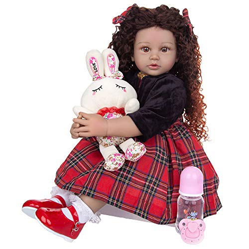 YIHANGG 60cm Prinzessin Silikonpuppen 24 Zoll Baby Reborn Puppe Kleinkind Kinder Spielzeug Mädchen Lebensechte Babypuppen Zu Kind Weihnachtsüberraschung von YIHANGG