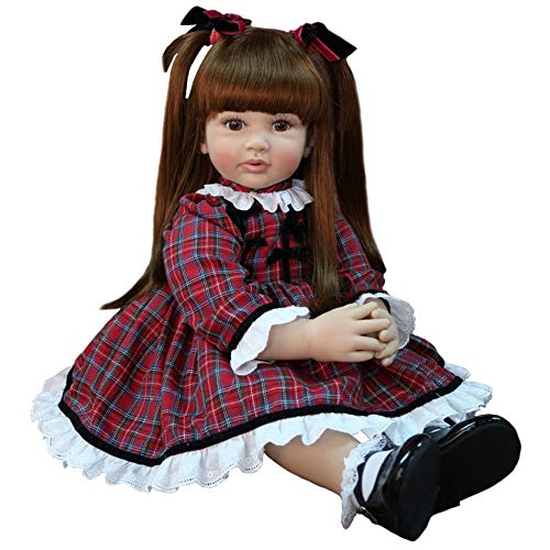 YIHANGG Prinzessin Reborn Puppe Hochwertige 60cm Große Kleinkind Bebe Puppe Silikon Vinyl Entzückende Lebensechte Baby Girl Puppe Kinder Playmate Geschenk von YIHANGG