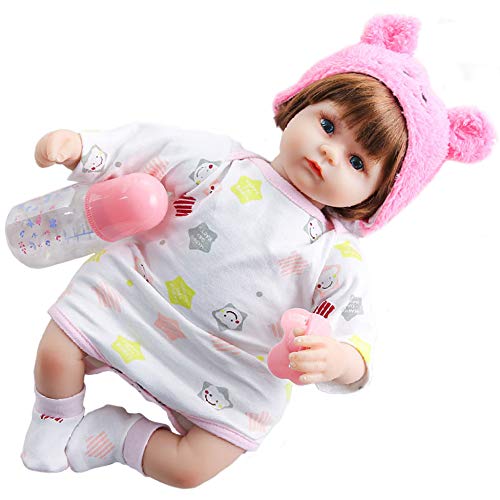 YIHANGG Reborn Baby Doll 45CM Baby Reborn Doll Spielzeug Für Mädchen Schlafen Begleitpuppe Geburtstag von YIHANGG