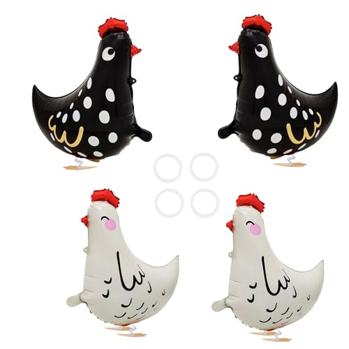 4 Stück Hahn Folienballon, Huhn Luftballons Geburtstag, Walking Tier Folienballons Henne, Tiere Luftballon Walking Huhn luftballon,Perfekt für Kindergeburtstage Dekoration Zum Thema Bauernhofparty 4 Stück Hahn Folienballon, Huhn Luftballons Geburtstag, Walking Tier Folienballons Henne, Tiere Luftballon Walking Huhn luftballon,Perfekt für Kindergeburtstage Dekoration Zum Thema Bauernhofparty von YILANJIN