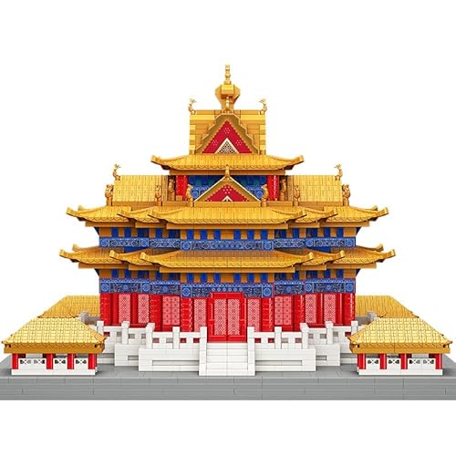 YILETKC Chinesische Architektur Baustein, 4601 Teile Eckturm der Verbotenen Stadt Mini-Bausteine Klemmbausteine Häuser Modell, Modulares Architektur Spielzeug Geschenk für Kinder und Erwachsene von YILETKC