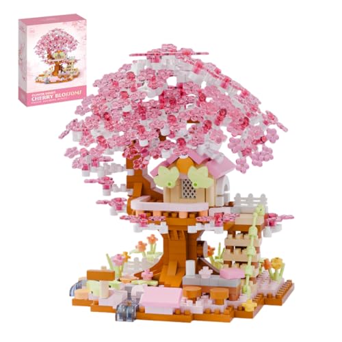 Rosa Sakura-Baumhaus Mini Bausteine Bausatz, 690 Teile Sakura- Baumhaus Modular Haus Architektur Mikro Bauklötze Modellbausätze, MOC Klemmbausteine Modellbausatz, Nicht Kompatibel mit Großen Marken Rosa Sakura-Baumhaus Mini Bausteine Bausatz, 690 Teile Sakura- Baumhaus Modular Haus Architektur Mikro Bauklötze Modellbausätze, MOC Klemmbausteine Modellbausatz, Nicht Kompatibel mit Großen Marken von YILETKC