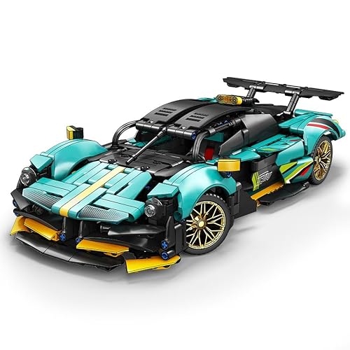 YILETKC Supersportwagen Bausteine Sets, 1:14 Champions Aston Martin Valkyrie Formel Rennwagen Modell, 982 Teile Technik Sportwagen Bausteine Rennwagen Auto Modell, Kompatibel mit Mainstream Marken von YILETKC