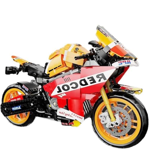 YILETKC Technik Motorrad Bausteine für Honda CBR, 811 Teile Klemmbausteine Technik Supermotorrad, Technik Rennen Motorrad Konstruktionsspielzeug Geschenk für Kinder und Erwachsene von YILETKC