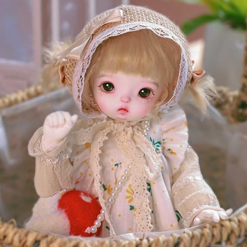 BJD Puppe 1/6 BJD Doll SD Puppen Ball Gelenkpuppe DIY Spielzeuge mit Voller Satz Mädchen Kleidung Schuhe Perücke Augen Kosmetik, Geschenk für Puppenliebhaber von YIMBFCA