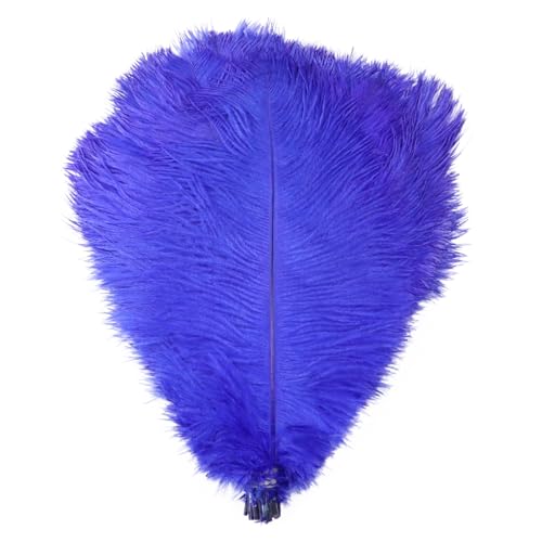 10pcs 15-60cm Black White Ostrich Feathers Bulk for Crafts Carnival Table Decor Plumas Accessories(Royal Blue,35-40cm) von YIMEIYA