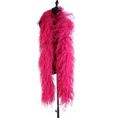 2 Meters 6Ply Ostrich Feathers Boas for Dress Wedding,Plume Shawl for Decoration Carnival Clothes Für Nähen(20) von YIMEIYA