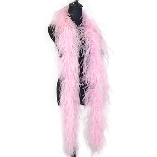 2 Meters 6Ply Ostrich Feathers Boas for Dress Wedding,Plume Shawl for Decoration Carnival Clothes Für Nähen(23) von YIMEIYA