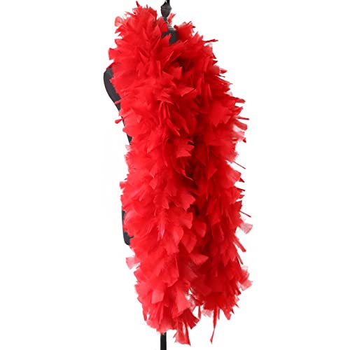 2 Meters Big Turkey Fluffy Feather Marabou Scarf for Cosplay，Plume Boas for Craft Clothing Decoration Für Nähen(02) von YIMEIYA