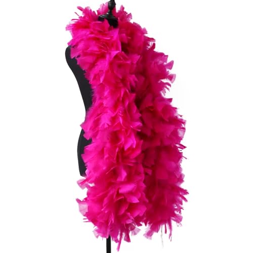 2 Meters Big Turkey Fluffy Feather Marabou Scarf for Cosplay，Plume Boas for Craft Clothing Decoration Für Nähen(12) von YIMEIYA