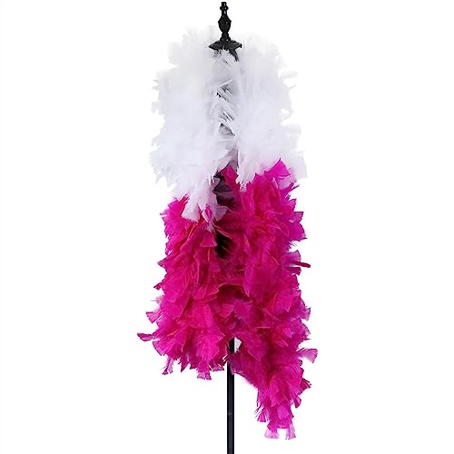 2meters/200g White Fluffy Turkey Feather Boa Plumes for Craft Shawl Costume Party Wedding Decoration Für Nähen(Color 13) von YIMEIYA