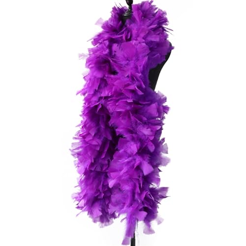 Thick Turkey Fluffy Feathers Boas for Craft DIY Wedding Jewelry Dress Accessories Für Nähen(Dark pruple) von YIMEIYA