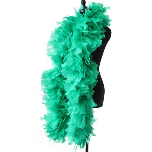 Thick Turkey Fluffy Feathers Boas for Craft DIY Wedding Jewelry Dress Accessories Für Nähen(Grass green) von YIMEIYA