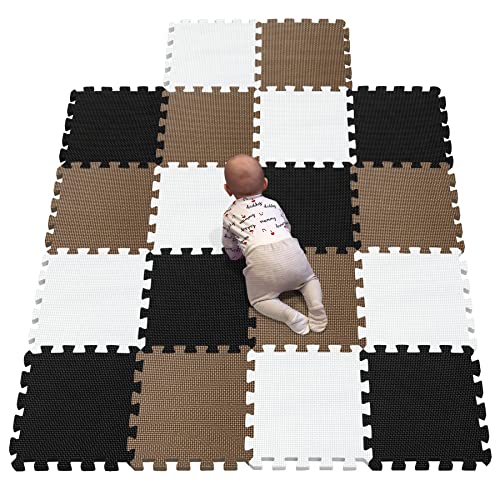 YIMINYUER® 18 Teilige (30cm×30cm×1cm Einzelstück), Puzzlematten Baby, Puzzlematte Spielmatte, Babys Puzzle Matten, Kinder Spielmatten R01R04R06G301018 von YIMINYUER