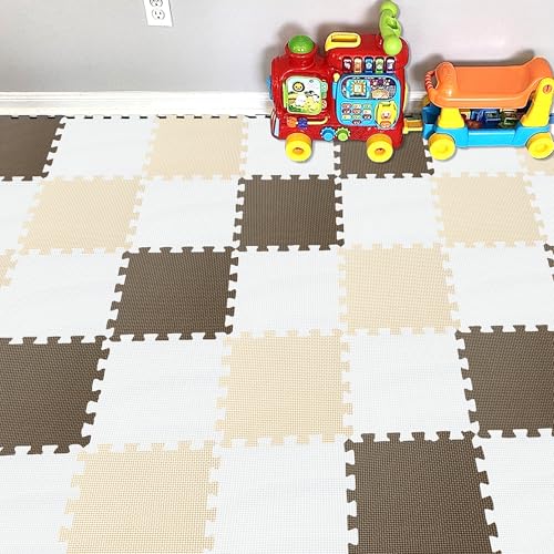 YIMINYUER® 25 Teilige (30cm×30cm×1cm Einzelstück), Puzzlematten Baby, Puzzlematte Spielmatte, Babys Puzzle Matten, Kinder Spielmatten R01R06R10G301025 von YIMINYUER