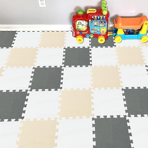 YIMINYUER® 25 Teilige (30cm×30cm×1cm Einzelstück), Puzzlematten Baby, Puzzlematte Spielmatte, Babys Puzzle Matten, Kinder Spielmatten R01R10R12G301025 von YIMINYUER