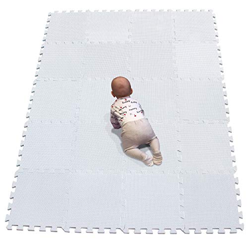 YIMINYUER Puzzlematte für Babys und Kinder, Spielteppich Spielmatte Lernteppich Kinderspielteppich Schaumstoffmatte Matte bunt Weiß R01G301020 von YIMINYUER