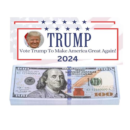 100 Stück Trump Dollar Bills Prank, Donald Trump 2024 Bills Vote for Trump Prank MAGA von YIQILAFADA