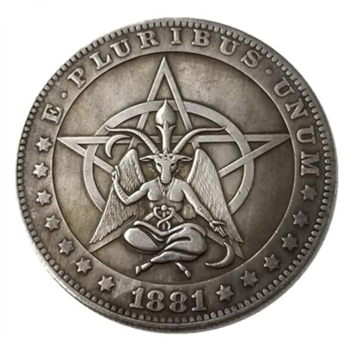 1881 CC USA Coin HOBO Art Coin Goat-Headed Man Punk Retro Souvenir Replica for Collection von YIQILAFADA