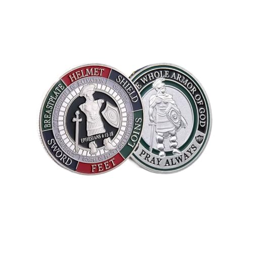 Armor of God Challenge Coin, Prayer Coin Seeking Guidance and Strength for Christian Gifts von YIQILAFADA