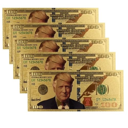 Gold Trump Dollar Bills, Präsident Donald Trump Banknote für Unterstützungen von YIQILAFADA