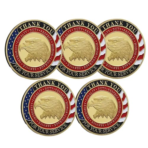 Military Challenge Coin Thank You for Your Service Veteran Coin, Honoring All Who Served Military Appreciation Challenge Coin von YIQILAFADA