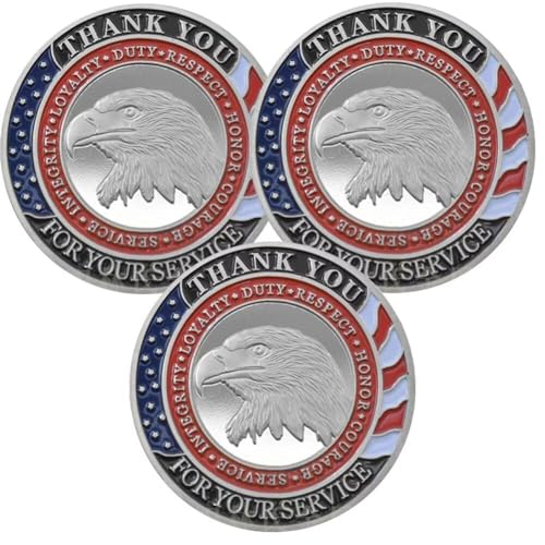 Military Challenge Coin Thank You for Your Service Veteran Coin, Honoring All Who Served Military Appreciation Challenge Coin von YIQILAFADA