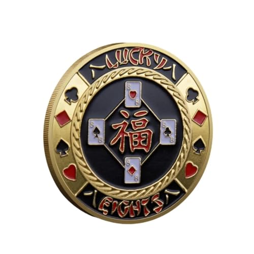 Poker Card Guard Coin Collectibles Table Games Poker - Good Luck, Las Vegas, Poker Accessories, Pot Committed, Shark, Donkeys, Quees, Ace King Lucky Coin von YIQILAFADA