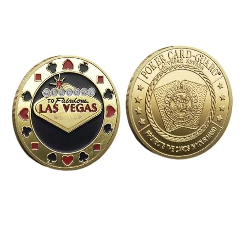 Poker Card Guard Coin Collectibles Table Games Poker - Good Luck, Las Vegas, Poker Accessories, Pot Committed, Shark, Donkeys, Quees, Ace King Lucky Coin von YIQILAFADA