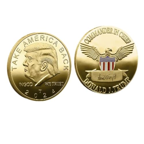 Präsident Donald Trump Münze, 1 Stück Trump 2024 Coin Take America Back Challenge Coin von YIQILAFADA