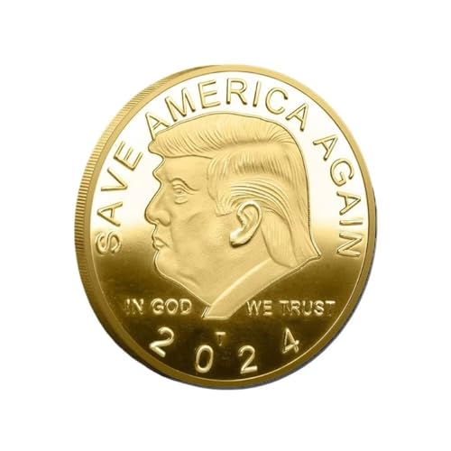 Präsident Donald Trump Münze, Trump 2024 Coin Save America Again Challenge Coin von YIQILAFADA