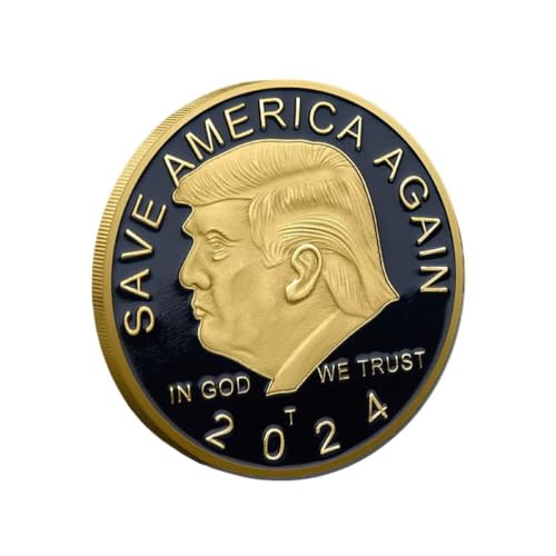 Präsident Donald Trump Münze, Trump 2024 Coin Save America Again Challenge Coin von YIQILAFADA