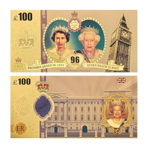 Queen Elizabeth II Gold Bill Gold 100 Note UK Royal von YIQILAFADA