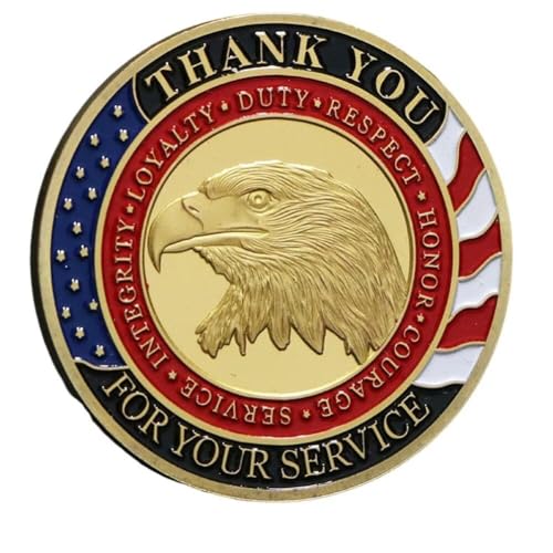 Thank You for Your Service Veteran Coin Challenge Coin, Honoring All Who Served Military Appreciation Coin von YIQILAFADA